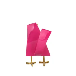 Statues & Sculptures Table Top|Animals-Cubic Bird 14cm Magenta Resin Indoor Sculpture