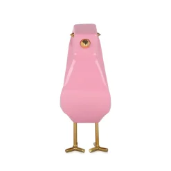 Statues & Sculptures Table Top|Animals-Cubic Bird 30cm Pink Resin Indoor Sculpture
