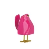 Statues & Sculptures Table Top|Animals-Cubic Bird 14cm Pink Resin Indoor Sculpture