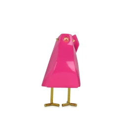 Statues & Sculptures Table Top|Animals-Cubic Bird 14cm Pink Resin Indoor Sculpture