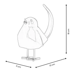 Statues & Sculptures Table Top|Animals-Cubic Bird 18cm Pink Resin Indoor Sculpture