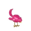 Statues & Sculptures Table Top|Animals-Cubic Bird 14cm Rosa Pink Resin Indoor Sculpture