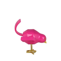 Statues & Sculptures Table Top|Animals-Cubic Bird 14cm Rosa Pink Resin Indoor Sculpture