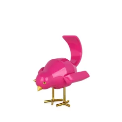 Statues & Sculptures Table Top|Animals-Cubic Bird 14cm Rosa Pink Resin Indoor Sculpture