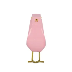 Statues & Sculptures Animals|Contemporary-Cubic Bird 18cm Rosa Pink Resin Indoor Sculpture