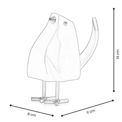 Statues & Sculptures Table Top|Animals-Cubic Bird 14cm Yellow Resin Indoor Sculpture