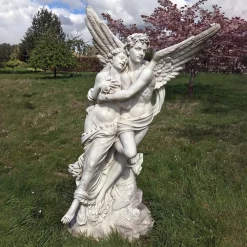 Statues & Sculptures Angel|Roman-Cupid & Psyche 197cm Marble Garden Statue