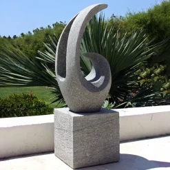 Statues & Sculptures Contemporary-Curvation Modern Art Stone Statue - Large Garden Sculpture