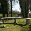 Statues & Sculptures Stone Benches-Curved Ivy Double Stone Garden Bench