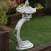 Statues & Sculptures Pagodas-Curved Japanese Pagoda Stone Garden Ornament