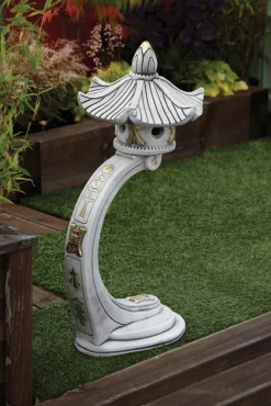 Statues & Sculptures Pagodas-Curved Japanese Pagoda Stone Garden Ornament
