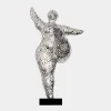 Statues & Sculptures Figurative|Table Top-Dancing Soul 95cm Silver Metal Indoor Sculpture