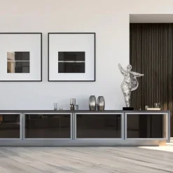 Statues & Sculptures Figurative|Table Top-Dancing Soul 95cm Silver Metal Indoor Sculpture