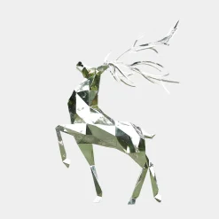 Statues & Sculptures Wildlife|Stags & Deers-Deer 198cm Geometric Metal Garden Sculpture