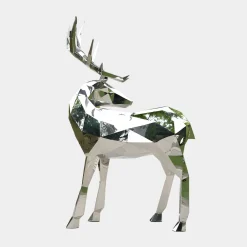 Statues & Sculptures Wildlife|Stags & Deers-Deer 158cm Geometric Metal Garden Sculpture