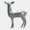 Statues & Sculptures Wildlife|Stags & Deers-Deer 160cm Geometric Metal Garden Sculpture