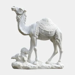 Statues & Sculptures Wildlife|Modern-Desert Camel 160cm White Marble Garden Statue v5