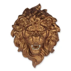 Statues & Sculptures Wall Art|Animals-Desert Lion 49cm Bronze Resin Wall Sculpture