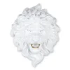 Statues & Sculptures Wall Art|Animals-Desert Lion 49cm White Resin Wall Sculpture
