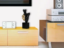 Statues & Sculptures Figurative|Table Top-Divided Diva 50cm Black Resin Indoor Sculpture