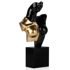 Statues & Sculptures Figurative|Table Top-Divided Diva 50cm Black Resin Indoor Sculpture