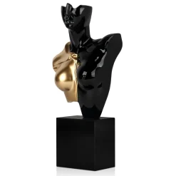 Statues & Sculptures Figurative|Table Top-Divided Diva 50cm Black Resin Indoor Sculpture