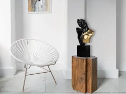 Statues & Sculptures Figurative|Table Top-Divided Titan 52cm Black Resin Indoor Sculpture