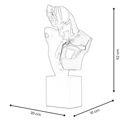 Statues & Sculptures Figurative|Table Top-Divided Titan 52cm Black Resin Indoor Sculpture