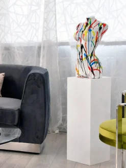 Statues & Sculptures Figurative|Table Top-Divine Torso 50cm Multicolour Resin Indoor Sculpture