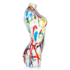 Statues & Sculptures Figurative|Table Top-Divine Torso 50cm Multicolour Resin Indoor Sculpture