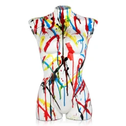 Statues & Sculptures Figurative|Table Top-Divine Torso 50cm Multicolour Resin Indoor Sculpture