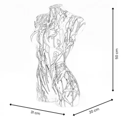 Statues & Sculptures Figurative|Table Top-Divine Torso 50cm Multicolour Resin Indoor Sculpture