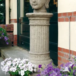 Statues & Sculptures Plinths & Pedestals-Doric Column 76cm Stone Garden Pedestal