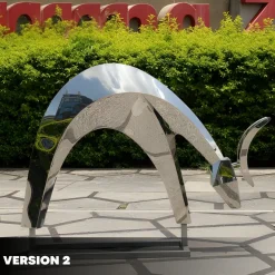 Statues & Sculptures Wildlife|Stags & Deers-Dynamic Deer 75cm Metal Garden Sculpture