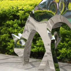 Statues & Sculptures Wildlife|Stags & Deers-Dynamic Deer 156cm Metal Garden Sculpture