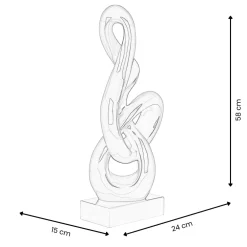 Statues & Sculptures Table Top|Floor Standing-Dynamic Twist 58cm Red Resin Indoor Sculpture