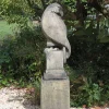 Statues & Sculptures Eagles|Modern-Eagle on Modena Pedestal Modern Stone Garden Statue