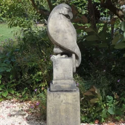 Statues & Sculptures Eagles|Modern-Eagle on Modena Pedestal Modern Stone Garden Statue