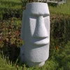 Statues & Sculptures Easter Island Heads-Easter Island Head 70cm Granite Resin Garden Ornament