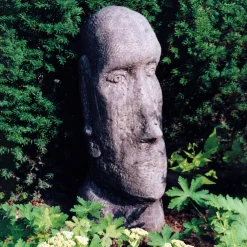 Statues & Sculptures Easter Island Heads-Easter Island Head Stone Garden Ornament
