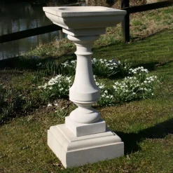 Statues & Sculptures Bird Baths-Elegance Design Stone Garden Birdbath