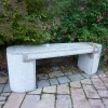 Statues & Sculptures Stone Benches-Elegance Polished Granite Stone Garden Bench