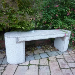 Statues & Sculptures Stone Benches-Elegance Polished Granite Stone Garden Bench