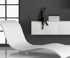 Statues & Sculptures Figurative|Table Top-Elegant Grace 38cm Black Resin Indoor Sculpture