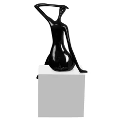 Statues & Sculptures Figurative|Table Top-Elegant Grace 38cm Black Resin Indoor Sculpture