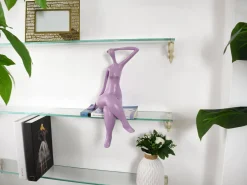 Statues & Sculptures Figurative|Table Top-Elegant Grace 38cm Violet Resin Indoor Sculpture