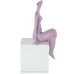 Statues & Sculptures Figurative|Table Top-Elegant Grace 38cm Violet Resin Indoor Sculpture