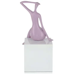 Statues & Sculptures Figurative|Table Top-Elegant Grace 38cm Violet Resin Indoor Sculpture