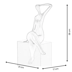 Statues & Sculptures Figurative|Table Top-Elegant Grace 38cm Violet Resin Indoor Sculpture