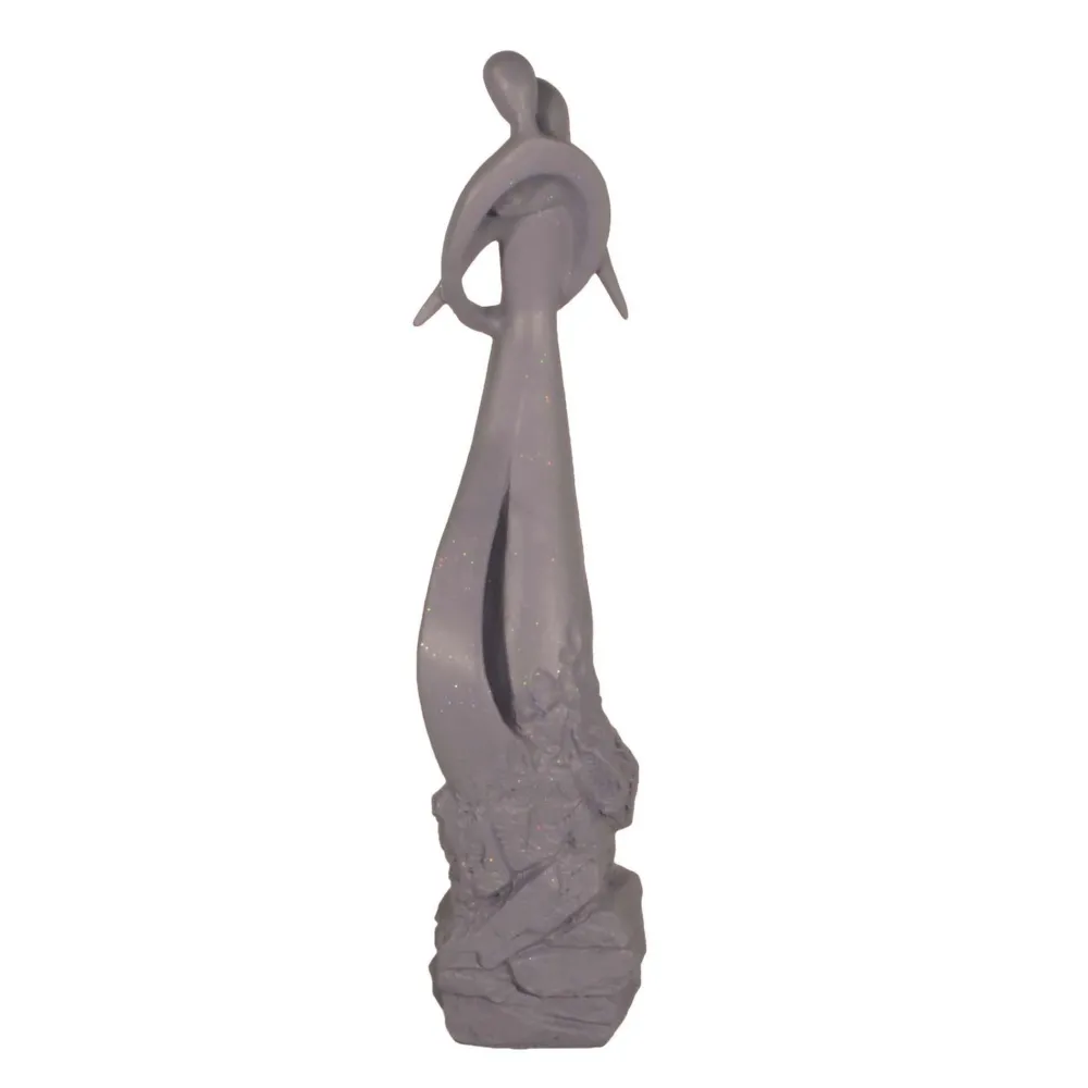 Statues & Sculptures Modern-Embracing Lovers 81cm Modern Poly Resin Garden Statue